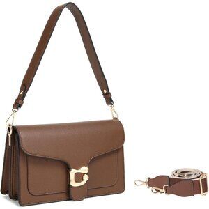 Women Brown Imported Leather Trendy Small Cross Body Evening Shoulder Handbag